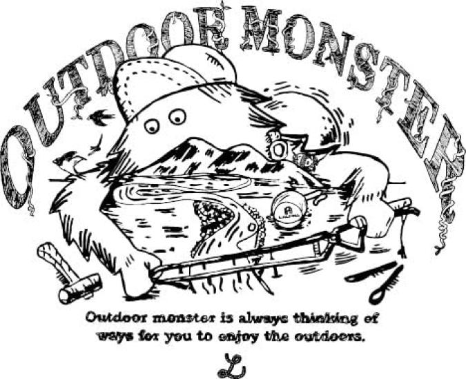 LALPHA Outdoor Monster HASHIWATASHI-KOZO Transfer Sticker (M, White) OM-100WH