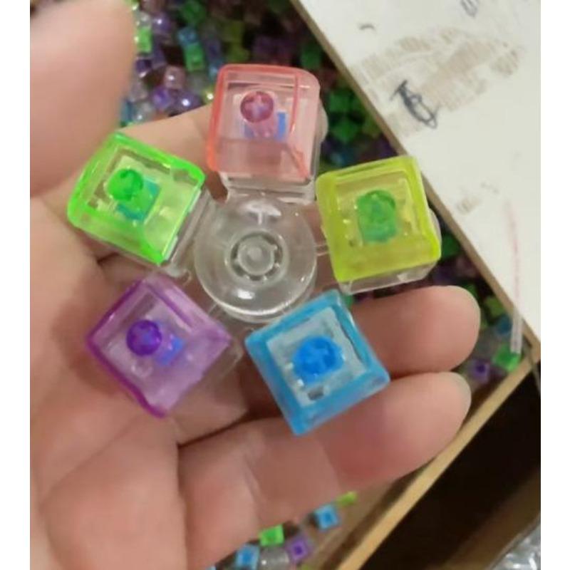 Unzip Button 1234569 Key Shaft Tester Keyboard Finger Pinch Decompression Keychain Toy Pendant