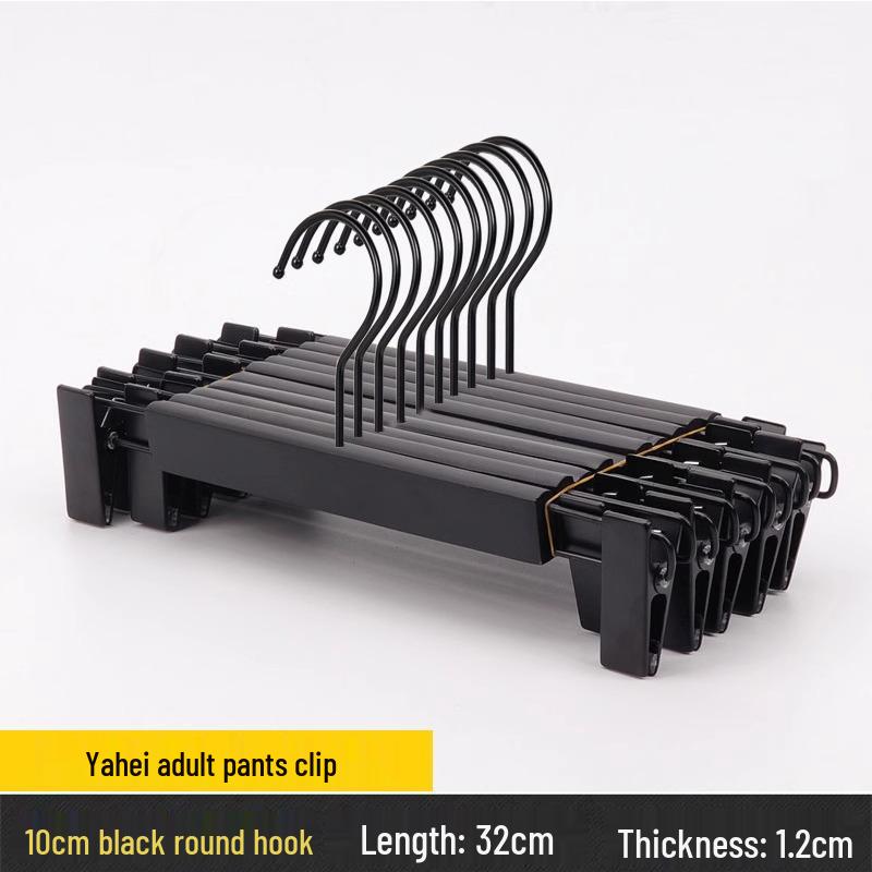 Women's Clothing & Children's Store Non-slip Solid Wood Hangers - Pure Black Trouser & Clothes Hangers