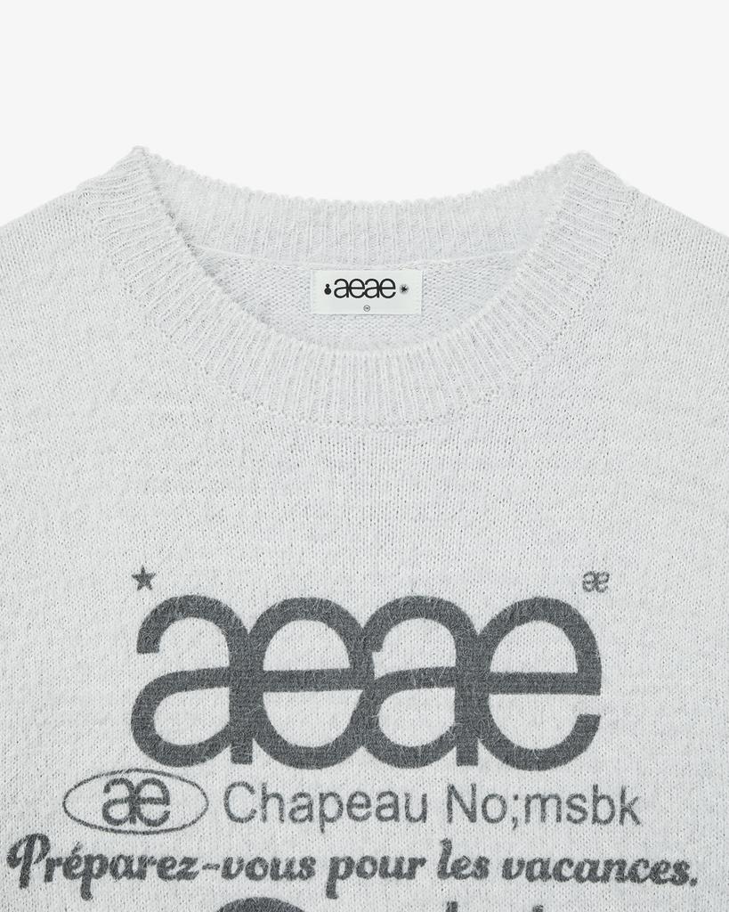 Eiieii Web Logo Knit Pullover [Light Gray]