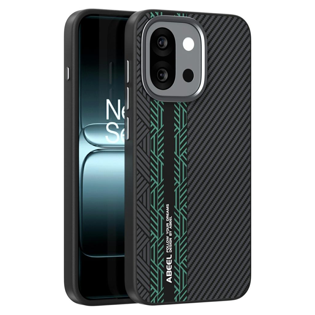 ABEEL Pro OnePlus 13T 5G Magnetický kryt PC + TPU + Hliníková slitina + PU kůže Tenký zadní kryt telefonu
