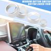 AC Volume 4WD Switch Knob Cover for Toyota Tundra 2014-2021 Aluminum Alloy Silver Tone (Set of 5)
