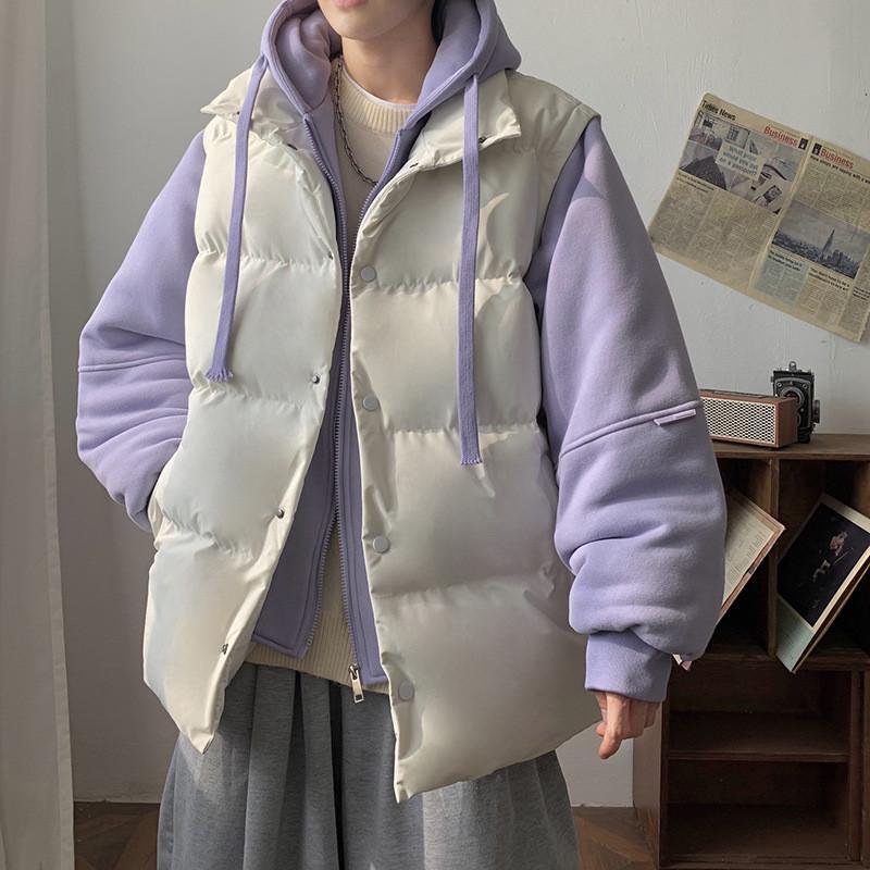 

New Arrival: Versatile Warm Two-Piece Cotton Jacket - Trendy & Fashionable for Winter/Autumn S білий