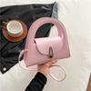 2025 summer new semi-round bag women's solid color retro lock handbag trendy foreign feeling casual messenger bag