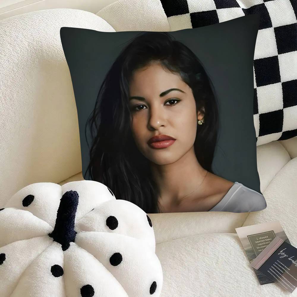 Singer Selena Quintanilla Pillow Case Fashion Square Pillowcase Bedroom Sofa Room Ins Decoration Leisure
