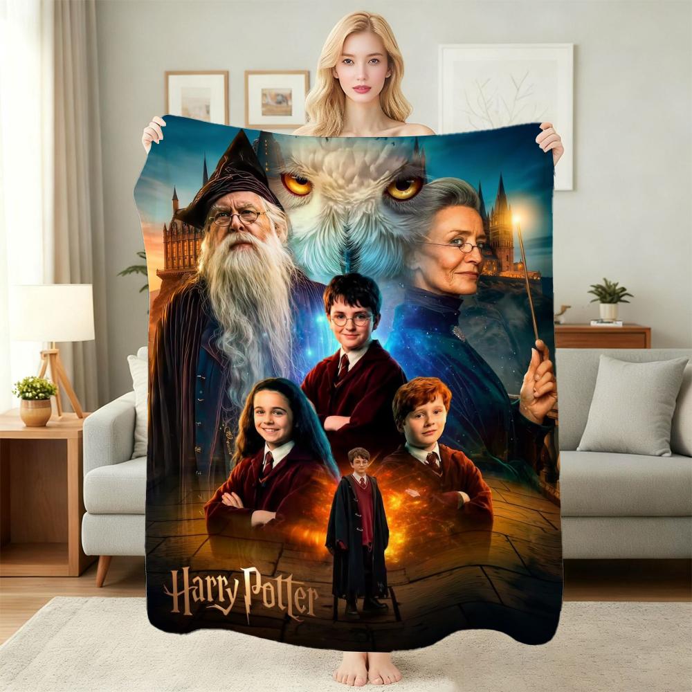 Hogwarts Four Houses Flannel Blanket Soft Warm Fleece Blanket For Living Room Air Conditioner Room Lightweight Home Decor Gift For Friends