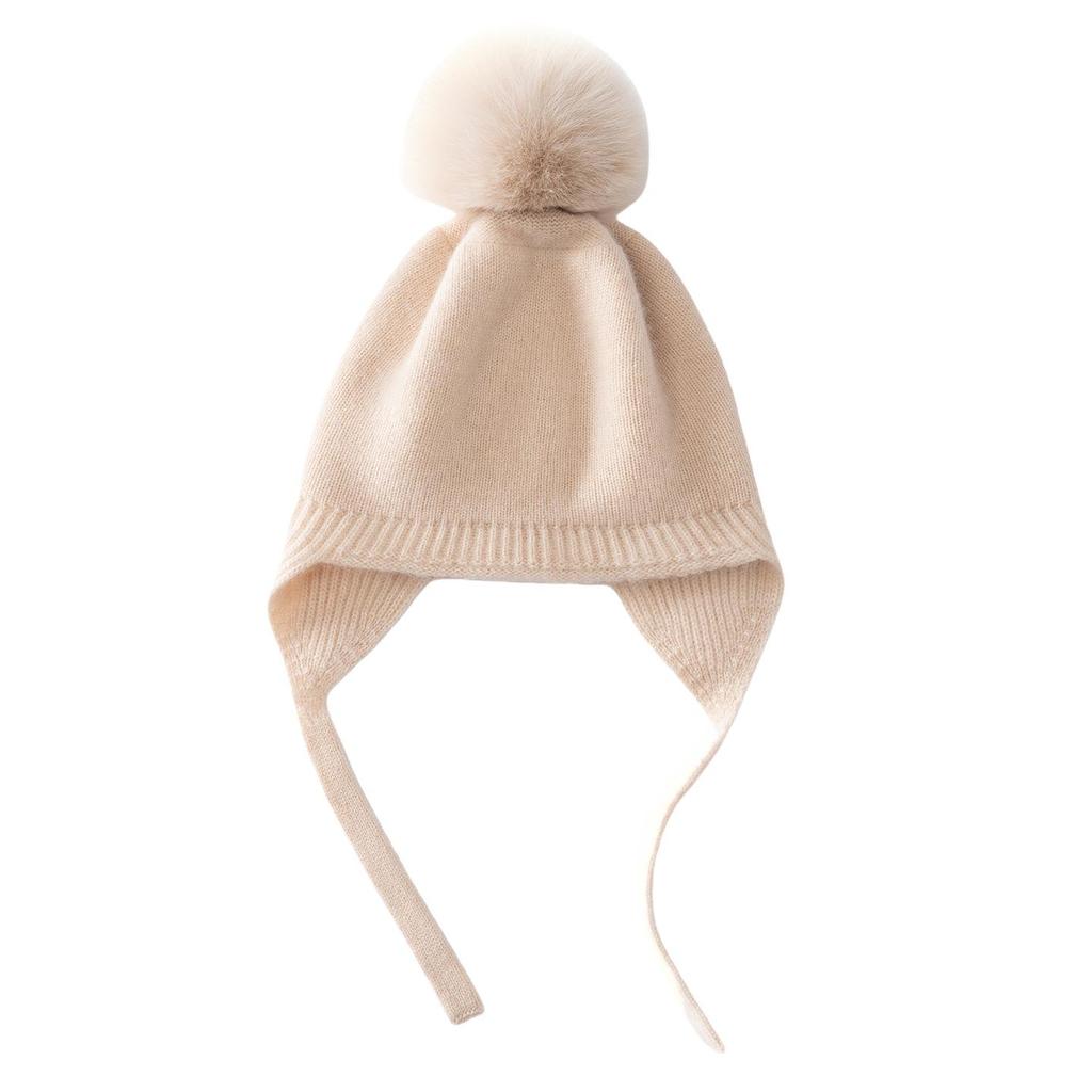 Children's Cashmere Knit Hat for Autumn & Winter - Warm, Ear Protection, Fashionable, Versatile, Turban Style for Boys and Girls