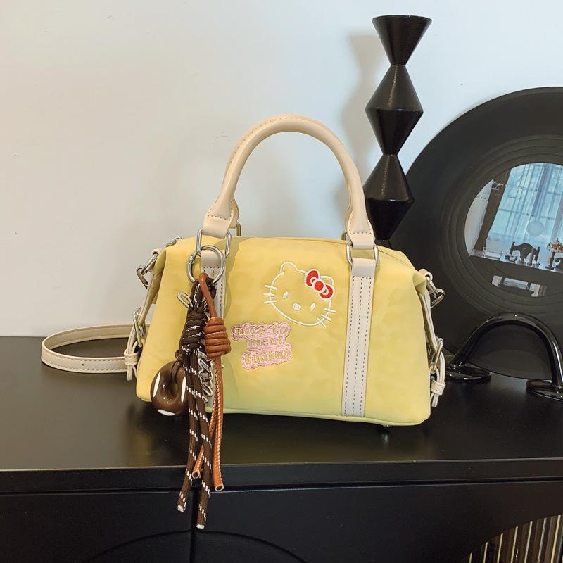 2025 Women's Cross-border Leather Boston Bag: Fashionable Cartoon Handbag & Single Shoulder Crossbody Bag