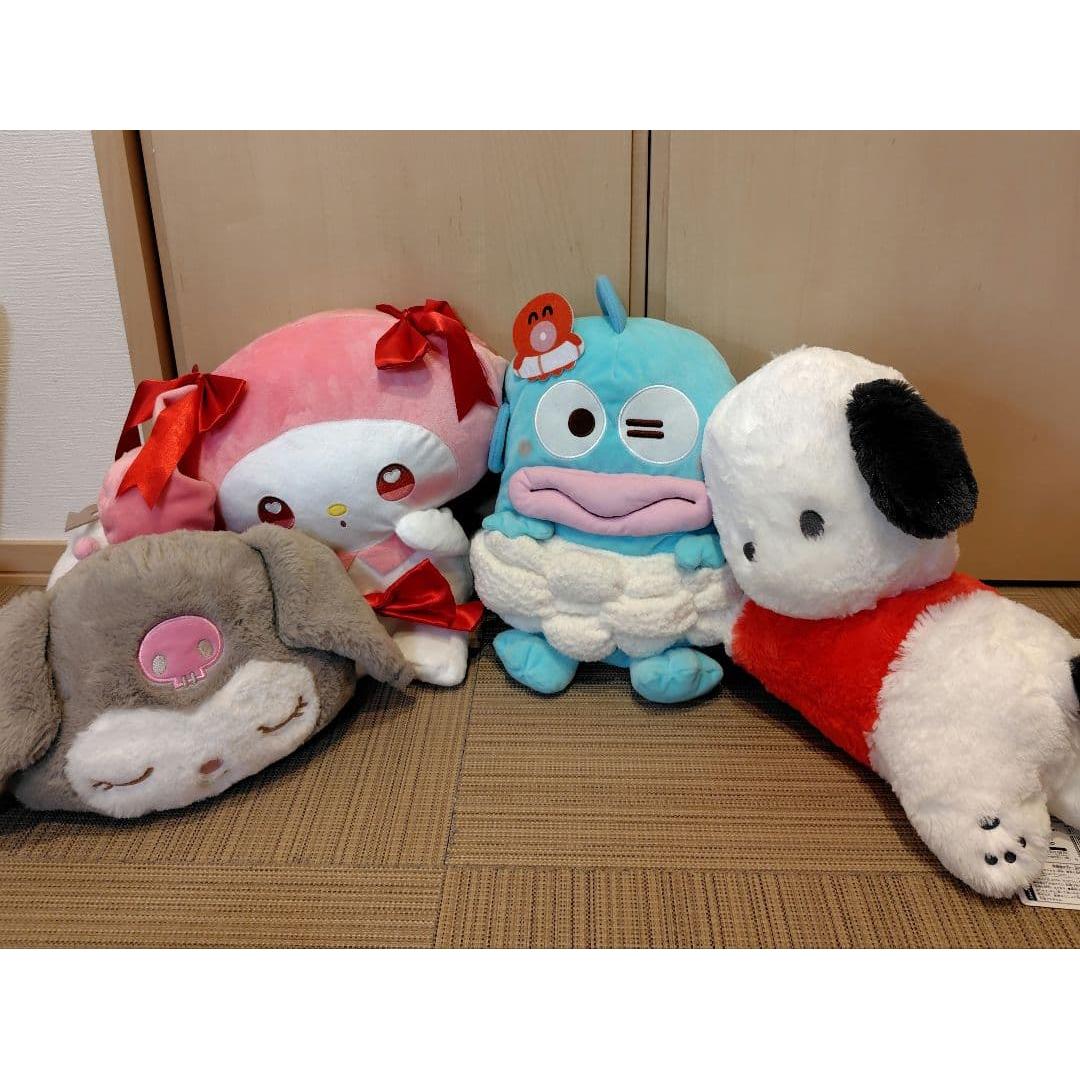 Pochacco Sleeping Day Super Big Plush Toy, etc. Sanrio Plush Toy 4 Piece Set