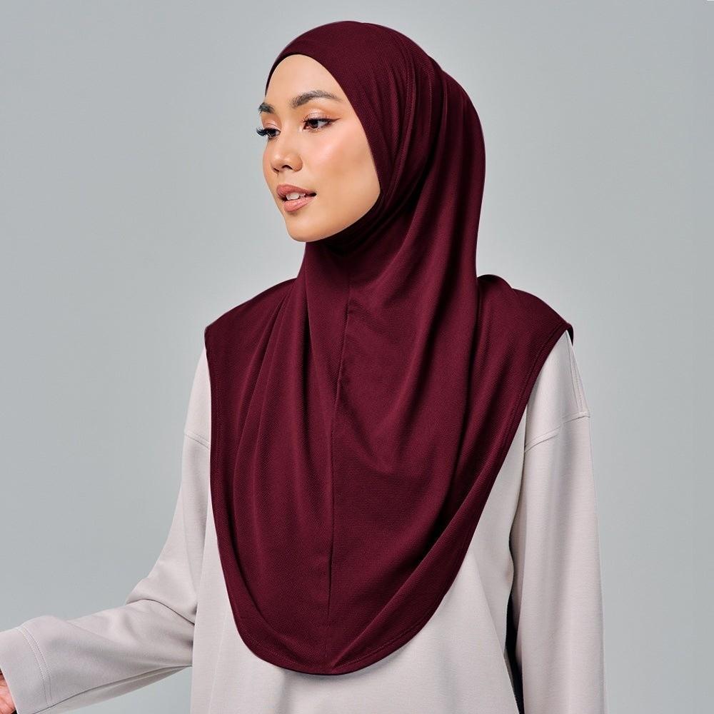 Atmungsaktiver Eid al-Fitr Langer Turban Verstellbarer Hijab Kopfwickel Elegantes Arabisches Damen Kopftuch Täglich