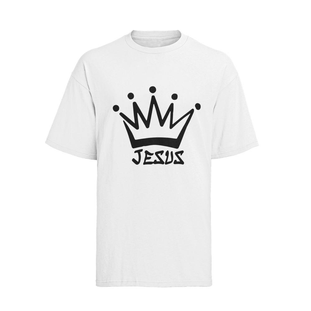 

Herren T-Shirt Bio Baumwolle Jesus is King Gott Bibel Love Beten Kirche Glauben M