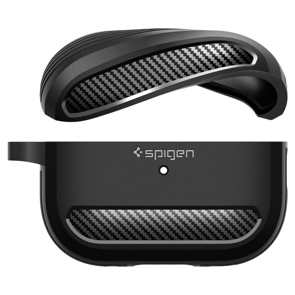 Spigen Rugged Armor Apple Airpods Pro 1/2 Mattschwarz