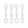 4 stuks Dubbelzijdige Zelfaandraaiende Sleutel Multifunctioneel 60HRC Hoge Hardheid 8 tot 22 mm     Sleutel