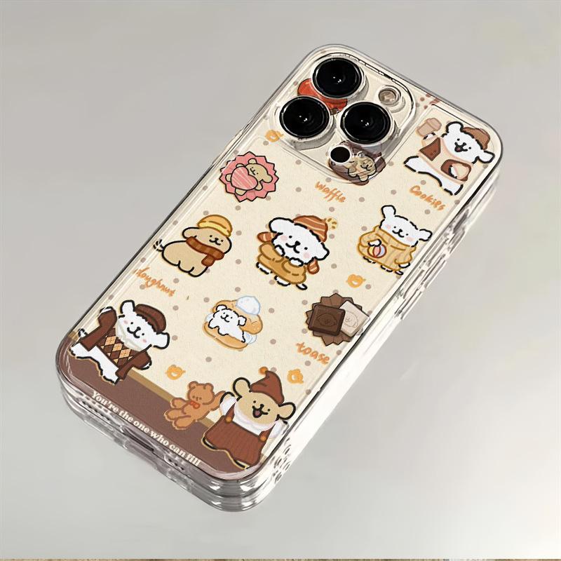 The Little Dog Cartoon Is Suitable for Apple 16 Phone Case 15plus, Transparent 14 Silicone 13mini Protective Case 12promax