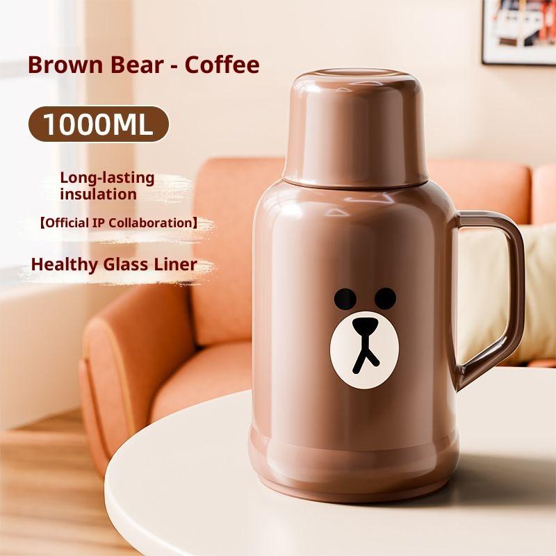 Gianxi Dormitory Household Large Capacity Insulated Water Bottle Corinne Rabbit Sally Chicken Brown Bear Warm Bottle