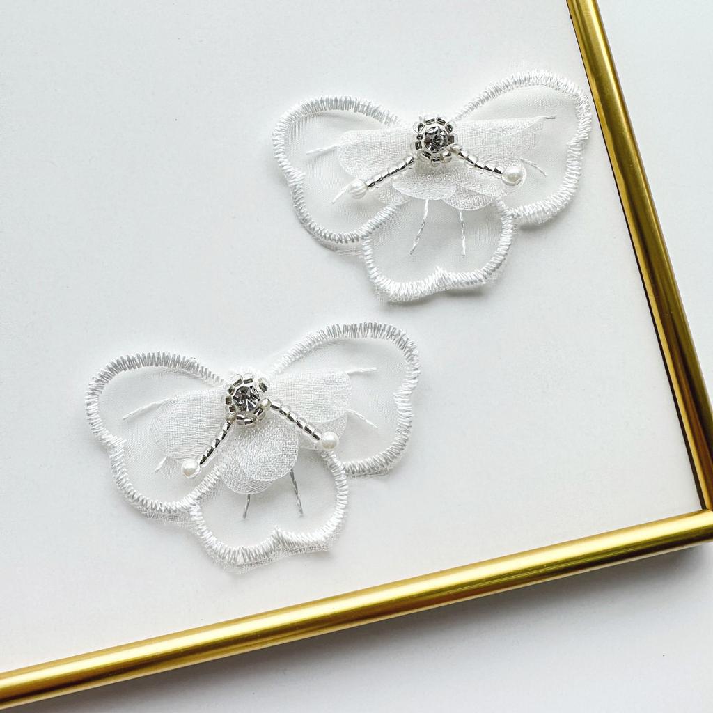 Eugen Yarn Multi-Layer Butterfly Bead Flower, Clothing Lace Accessories Decorative Flower