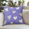 Lavender Heart square Jacquard Pillow Cover for Sofa Office Waist Cushion Cover Home Decorative Pillowcase