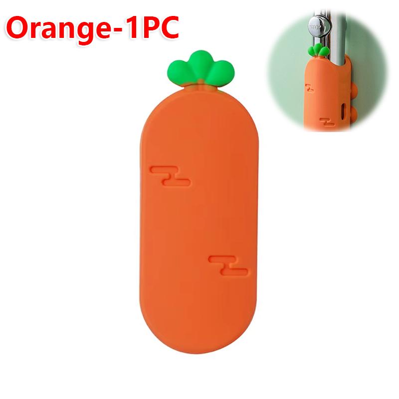 

Universal Suction Shower Head Holder Wall Mount Adjustable Sticky Carrot Design Bathroom Storage Rack No Drill As Shown
