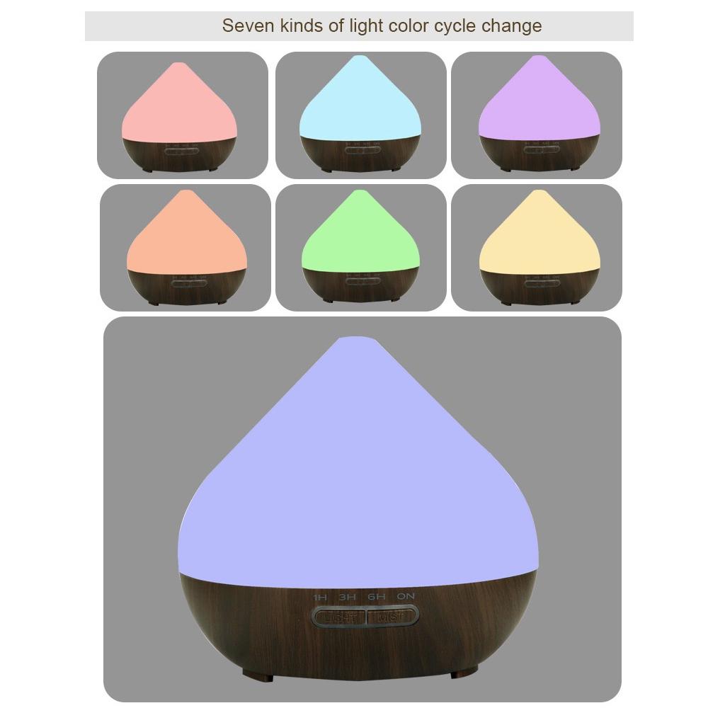 500ml Aromatherapy Diffuser with Remote  Ultrasonic Humidifier, 6 Oils & Color LED Lights