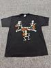 Vtg Halloween Shirt Adult XL Black Glow In Dark Graphic Embossed Skeleton 90s Unisex T-Shirt