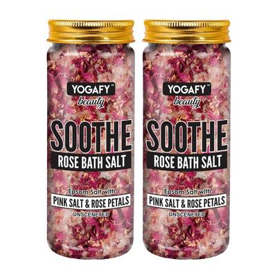Yatıştırıcı Pembe Banyo Tuzu (2x250 gr), Yatıştırıcı Gül Banyo Tuzu Seti, YOGAFY