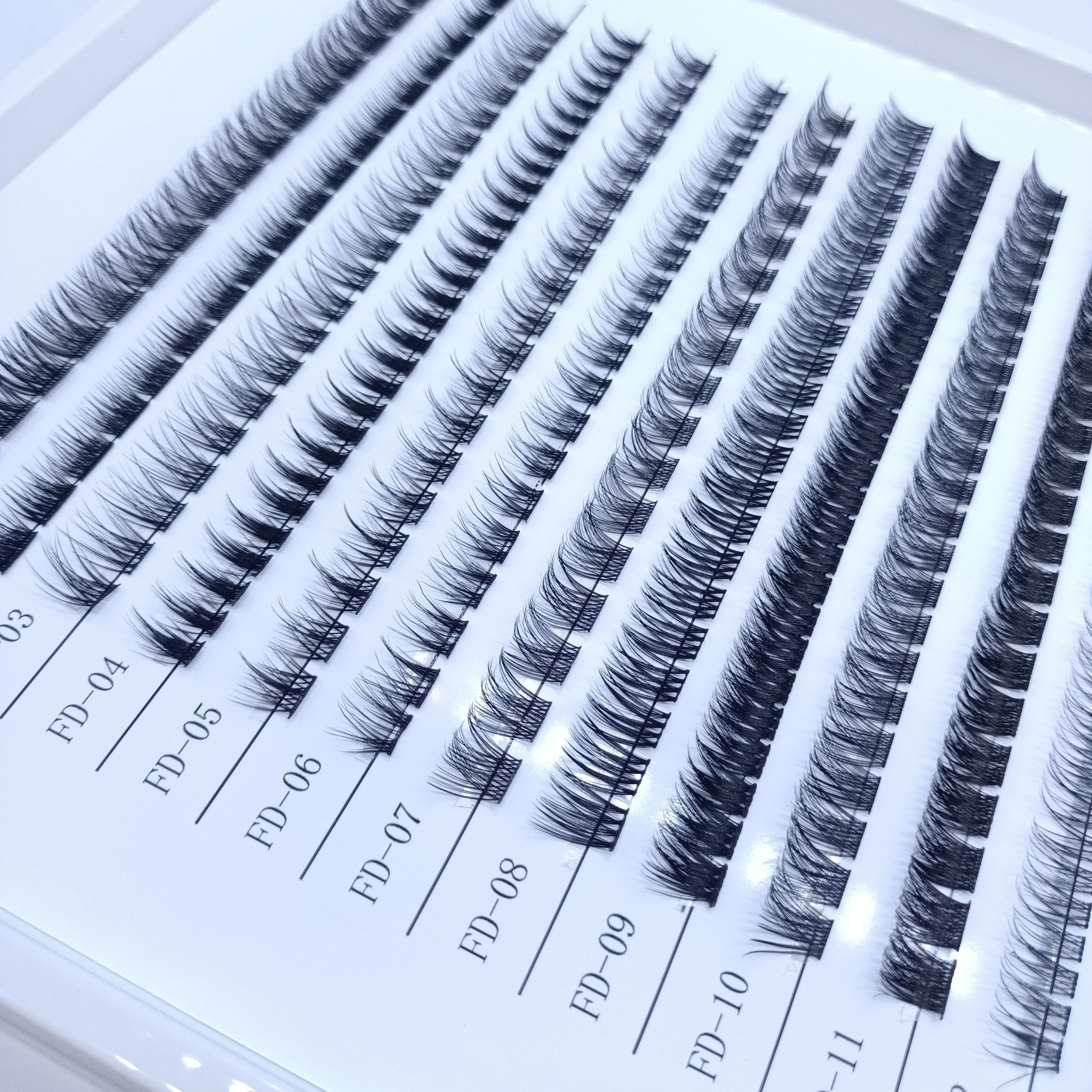 New Faux Mink Knot Free Cluster Lash Extension Self Application Diy Lash Cluster 3D Segmented Reusable Self-adhesive Eyelash 8 mm