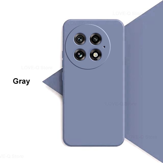 

Для OnePlus 13 Чехол квадратный жидкий силиконовый защитный чехол для объектива камеры Чехол для телефона OnePlus 13 1+13 One Plus 13 OnePlus13 Мягкий чехол For OnePlus 13 серый