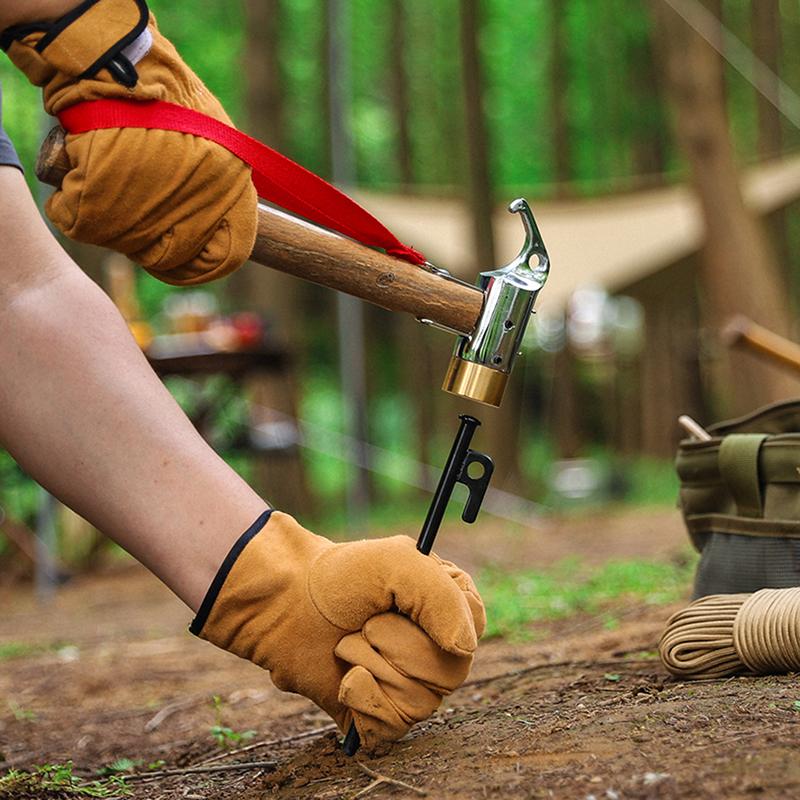 5pcs 20-40CM Metallic Tent Pegs Cast Iron Stakes for Outdoor Canopy Sunshade Accessories