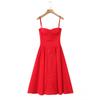 Frühling und Sommer neue europäische und amerikanische Stil Französisch sexy One-Shoulder-Tube-Top Taillen-Hosenträgerkleid Urlaubs-Kleid