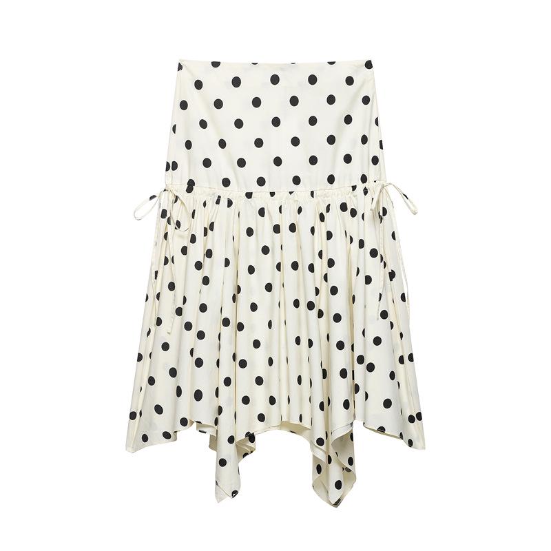 2026 Polka Dot Crop Top & Midi Skirt Set for Women