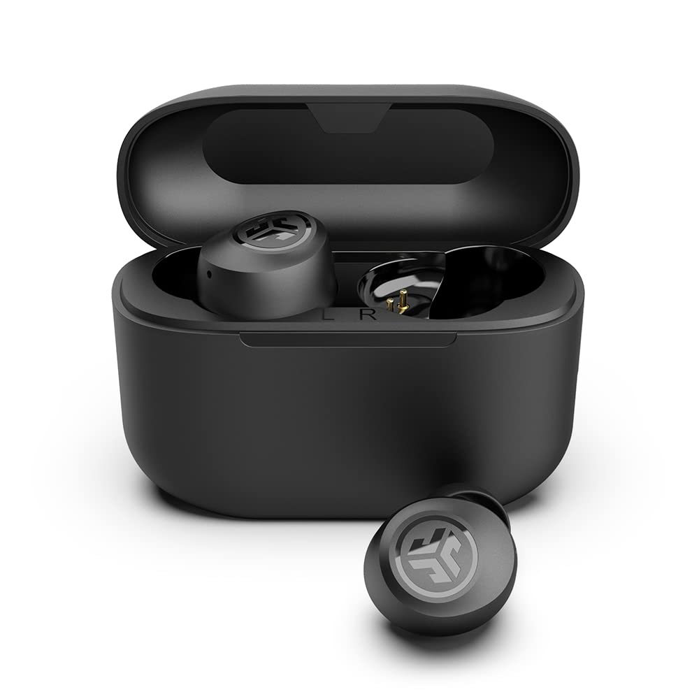 JLab Go Wireless Compatible with with Perfect for and the External Sound Up To 35 Hours of Continuous Easy Touch Convenient Charging Cord and Case