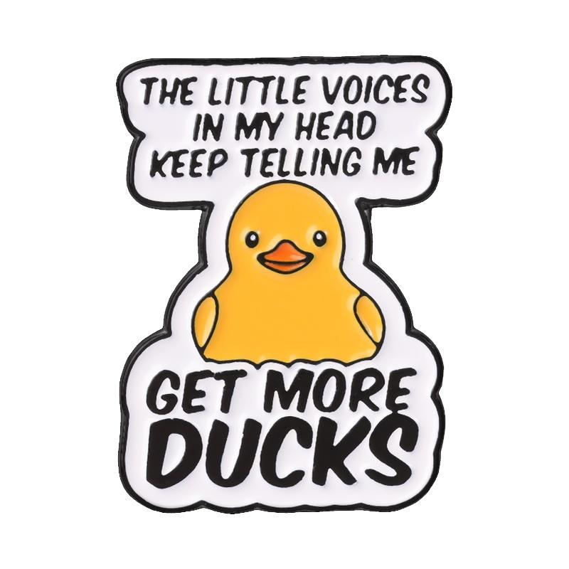 Funny Duck Pun Badges Feels Great Not Giving A Duck Enamel Pin Cartoon Animal Goose Duckling Brooch Accessories Decor Gift