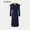 Ports Women's 2023 Autumn/Winter 100% Wool Lapel Overcoat