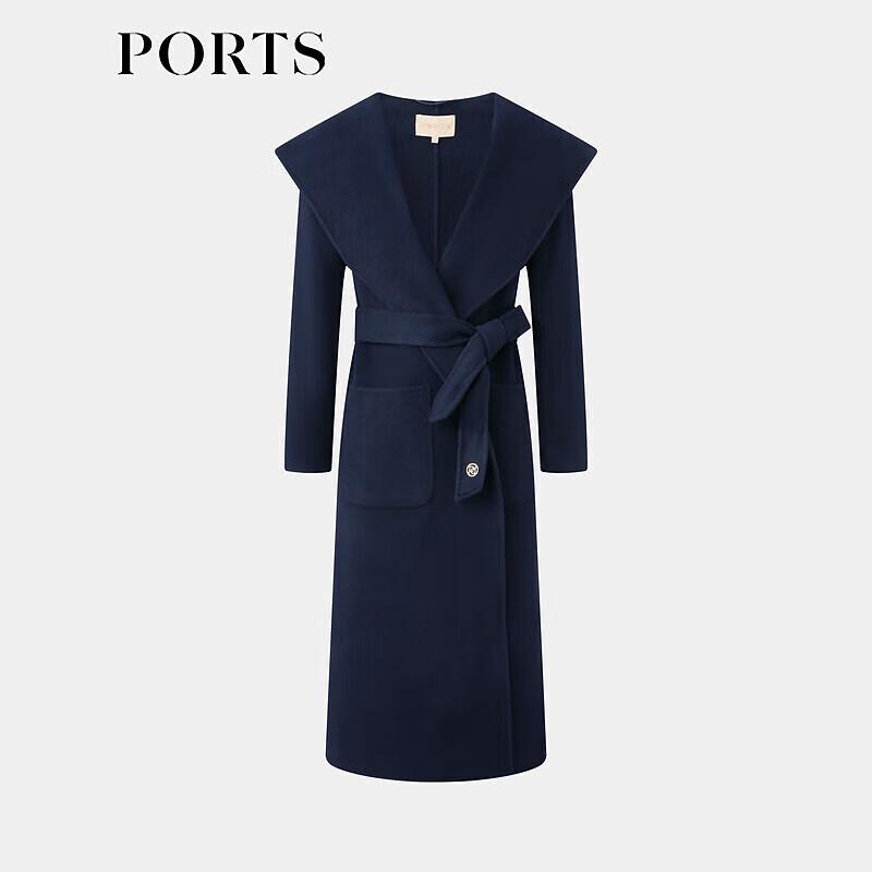 Ports Women's 2023 Autumn/Winter 100% Wool Lapel Overcoat