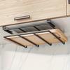 1pc Stainless Steel Space Saving Kitchen Hook Rack Cutting Plate and Cover Rack with Cabinet Door Hooks Easy To Organize Kitchen