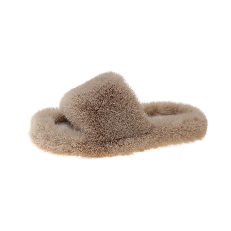Mao Mao Slippers Women Wear Thick-soled Plush 2025 Autumn and Winter New Internet Celebrity Fashion Mao Drag Spring and Autumn Mao Mao Shoes