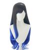 Cosplay Wig Featuring Shiraishi An (Shiraishi An) In Black and Blue, Heat-resistant, Perfect for Halloween Costumes.