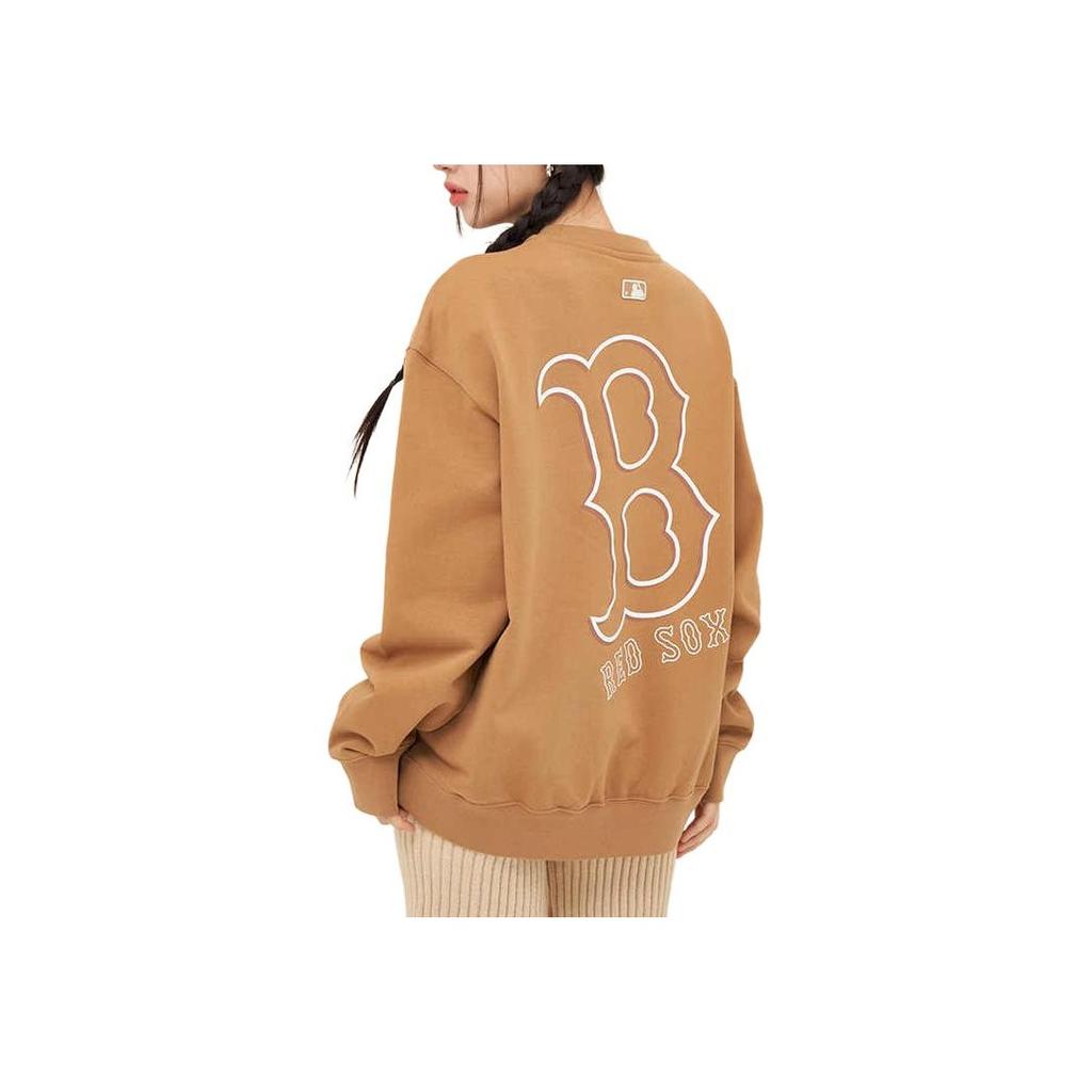 New MLB Boston Red Sox Sweatshirt Unisex Dark Beige 3AMTB9744-43BGD