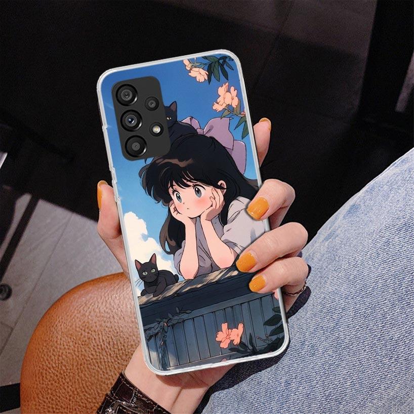 Cute Anime Ins Girls Animal Cat Phone Case For Samsung Galaxy A17 A16 A15 A14 A13 A57 A56 A55 A54 A53 A37 A36 A35 A34 A33 A26 A2