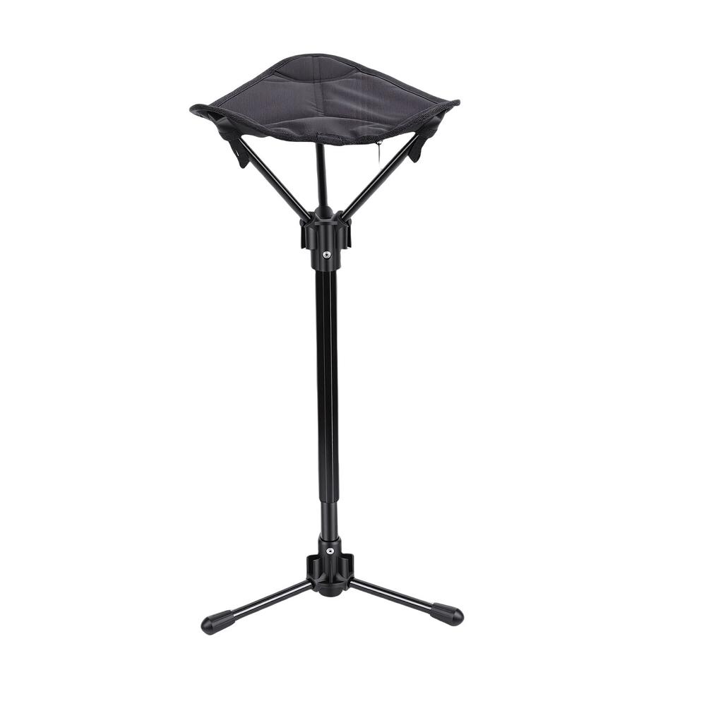 Portable Outdoor Folding Stool Oxford Cloth Aluminum Alloy Telescoping Folding Stool for Camping Queuing Fishing