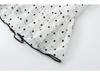 Korean Elegant Polka Dot Ruffle Camisole, Slim Fit with Chest Pads, Waist-Cinched, Flattering Lace Top for Women