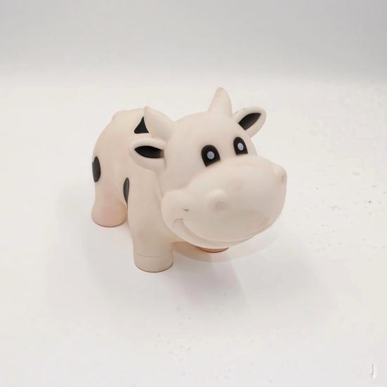 Squeaky Cow Squeeze Toy with Realistic Sound Soft TPR Fidget for Stress Relief & Pranks Cute Farm Animal-Shaped Decompression Gadget for Kids Adults