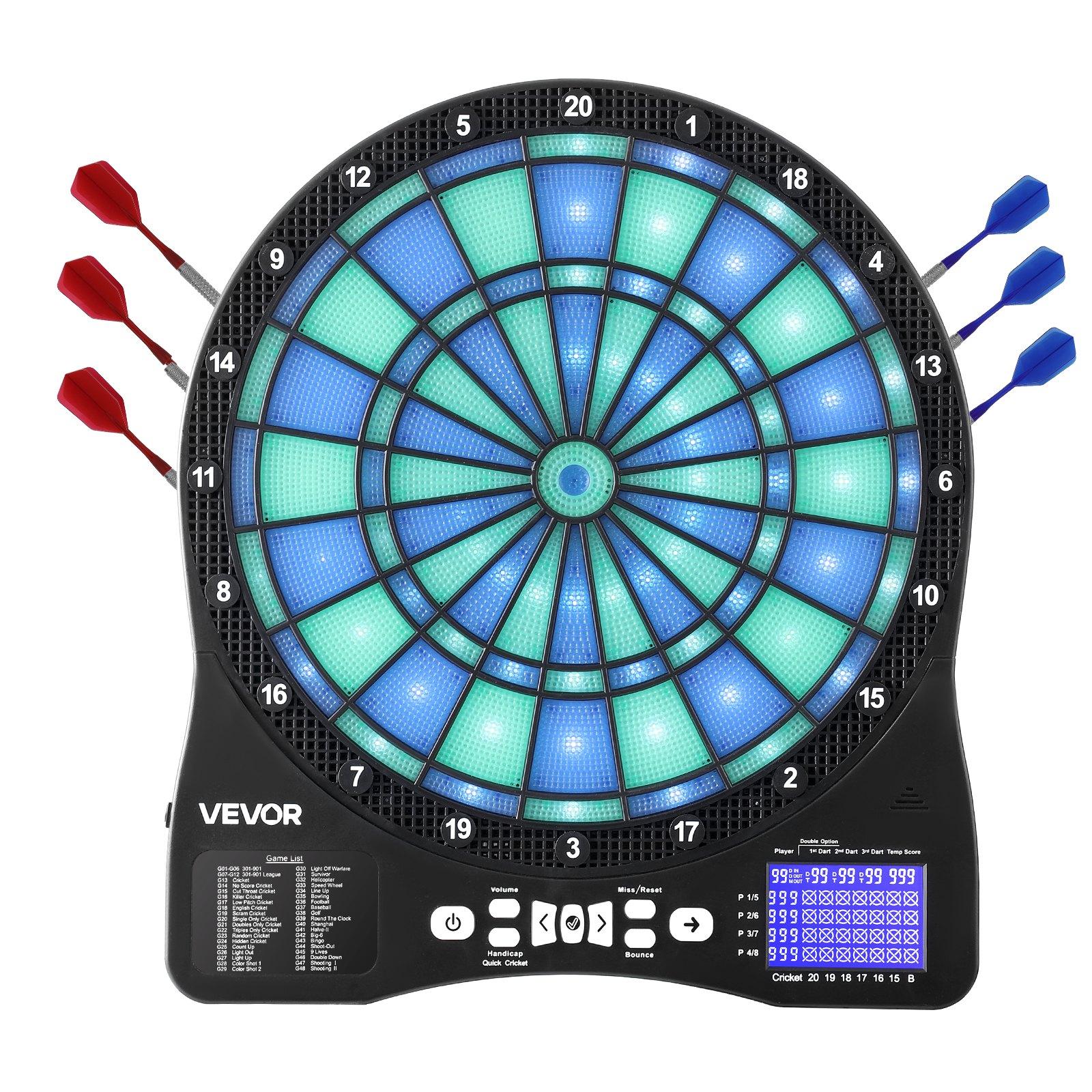 VEVOR Electronic Dart Board, LED-Illuminated Target