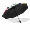 Personalized Name Mighty Morphin Power Rangers  Print Umbrella - Automatic Open/Close, Eight-Rib Durable Frame, Automatic Folding Umbrella