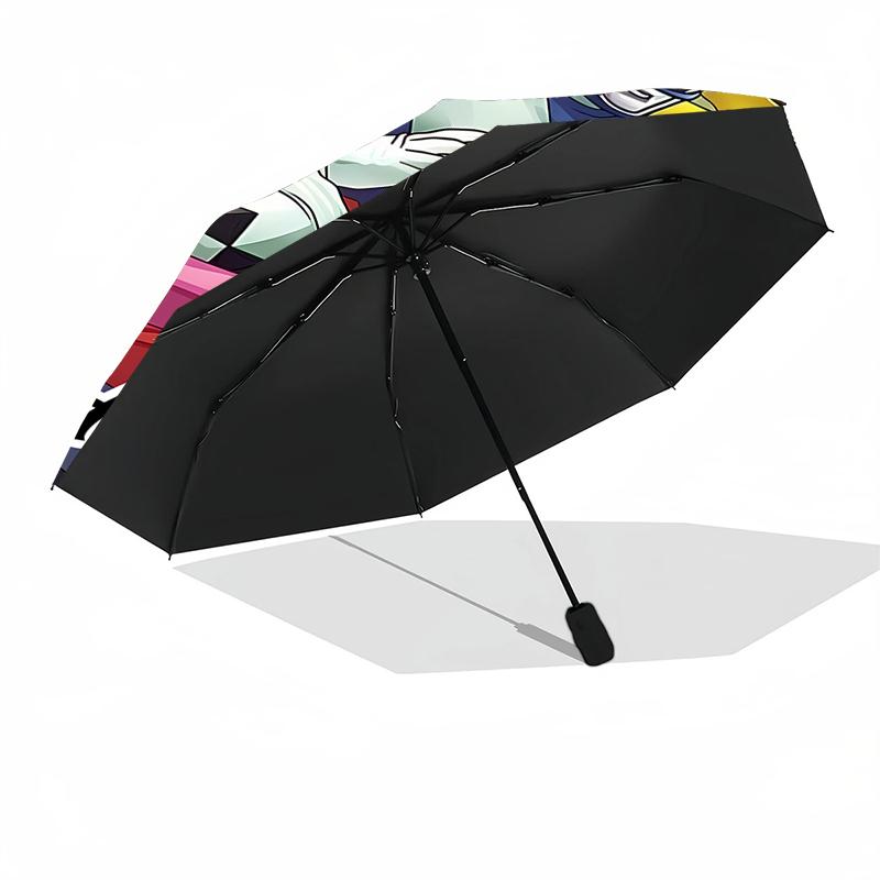 Personalized Name Mighty Morphin Power Rangers Print Umbrella - Automatic Open/Close, Eight-Rib Durable Frame, Automatic Folding Umbrella
