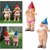 Funny Garden Gnome Decor Nude Statuary Figurine For Home Office