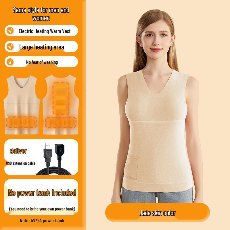 Cozy Seamless Velvet Heated Vest - Unisex Winter Base Layer with Fleece Lining and Free Shipping