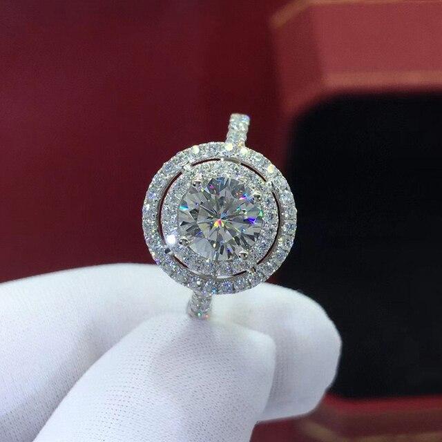 

Обручальные кольца для женщин Классический дизайн в форме круга Элегантное обручальное кольцо Вечеринка Юбилей Любовь Подарок Трендовые украшения 10