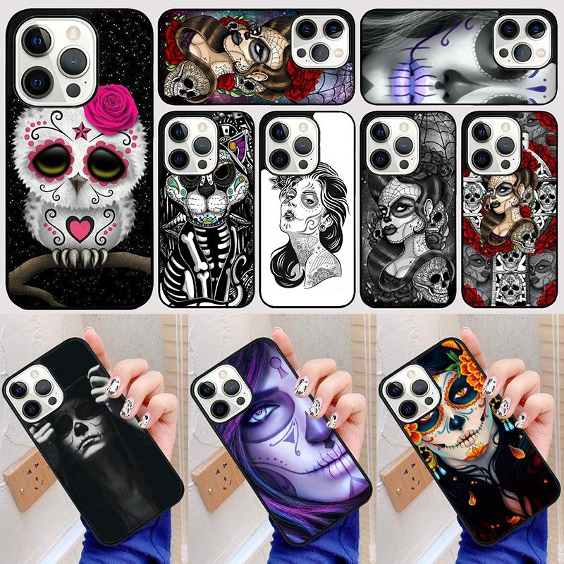 Cute Dead Skull Owl Phone Case Back Cover for iPhone 17 Air 16 15 14 13 11 12 Pro Max Plus Fundas Coque