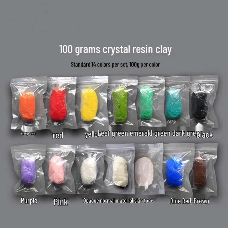 Translucent No-Bake Air-Dry Crystal Resin Clay - 100g Succulent Toy & Food Craft Clay